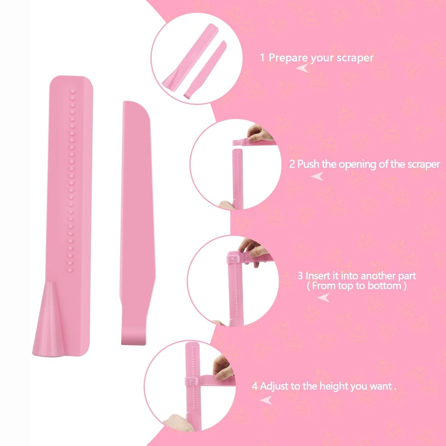 1 Set of Plastic Scraper Set 9.29*8.27Inch