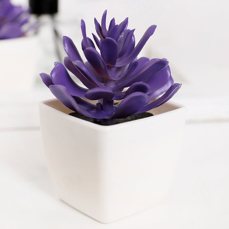 1pc 4in Mini Artificial Potted Plant, Artificial Succulent Plants, Small Plastic Plants For Desktop Window Desk Decor
