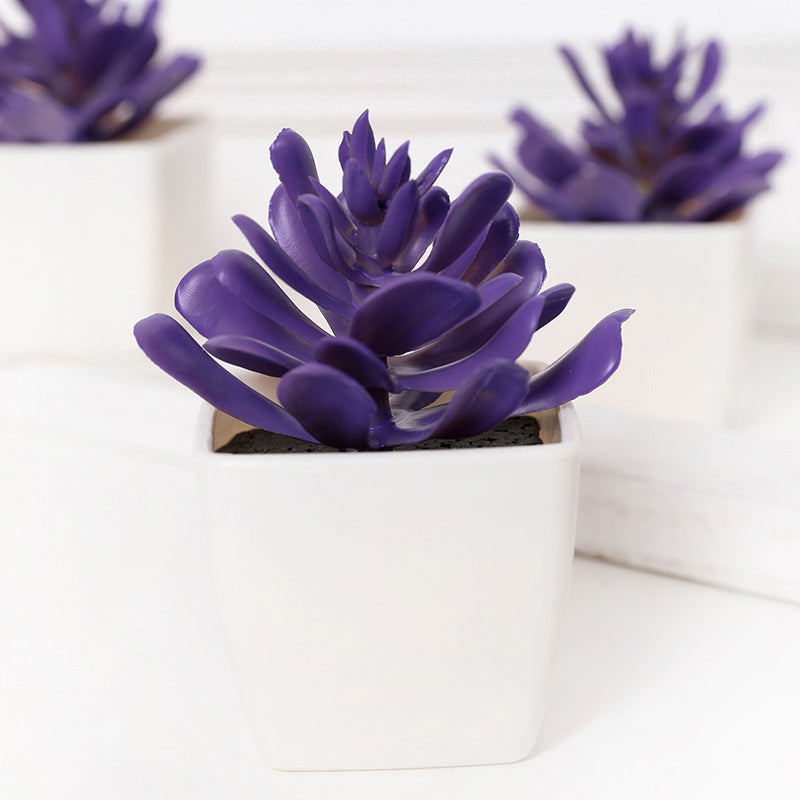1pc 4in Mini Artificial Potted Plant, Artificial Succulent Plants, Small Plastic Plants For Desktop Window Desk Decor