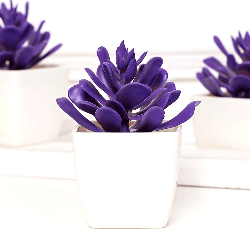 1pc 4in Mini Artificial Potted Plant, Artificial Succulent Plants, Small Plastic Plants For Desktop Window Desk Decor