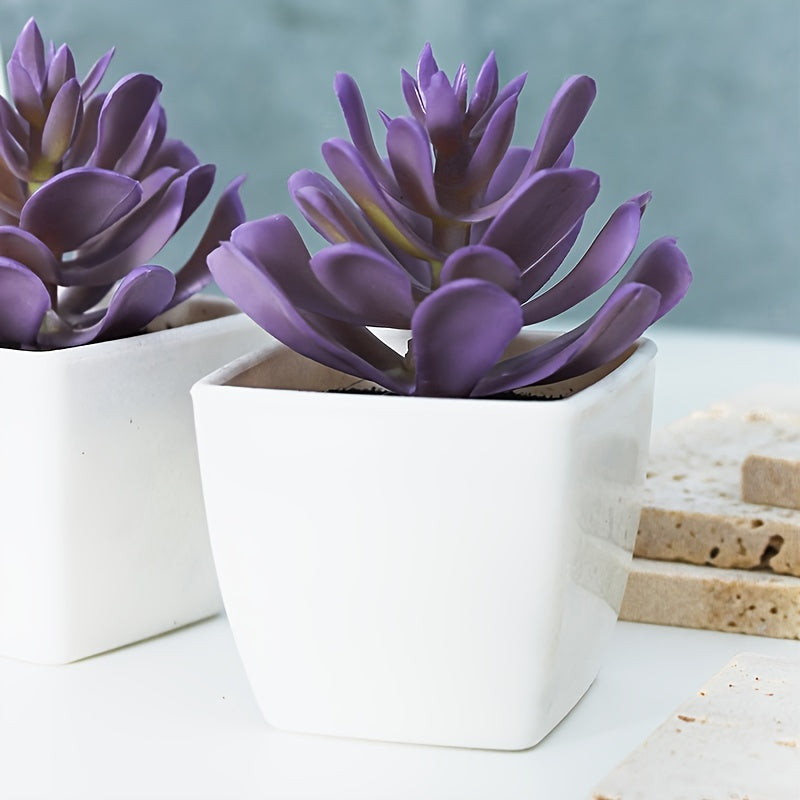 1pc 4in Mini Artificial Potted Plant, Artificial Succulent Plants, Small Plastic Plants For Desktop Window Desk Decor