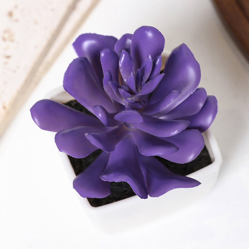 1pc 4in Mini Artificial Potted Plant, Artificial Succulent Plants, Small Plastic Plants For Desktop Window Desk Decor